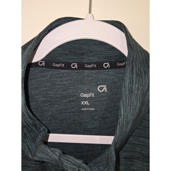 GapFit Pullover Active Top Long Sleeve‎ Athletic Shirt Heathered Gray XXL - Picture 4 of 5